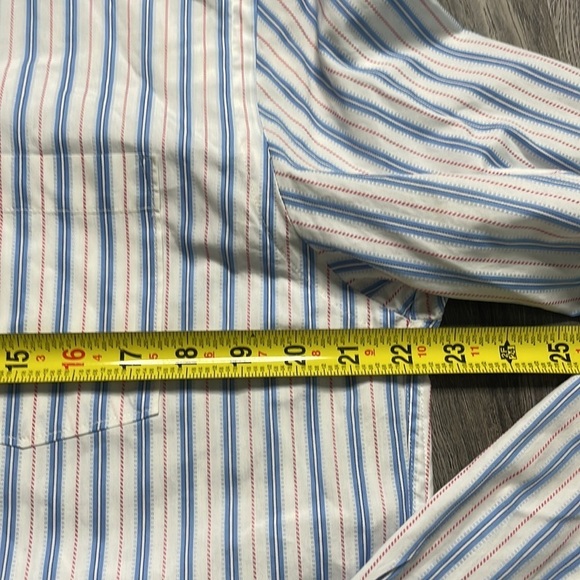 Abercrombie & Fitch Mens Muscle Button Down Shirt, Red, Blue, White, size XL - Picture 6 of 10